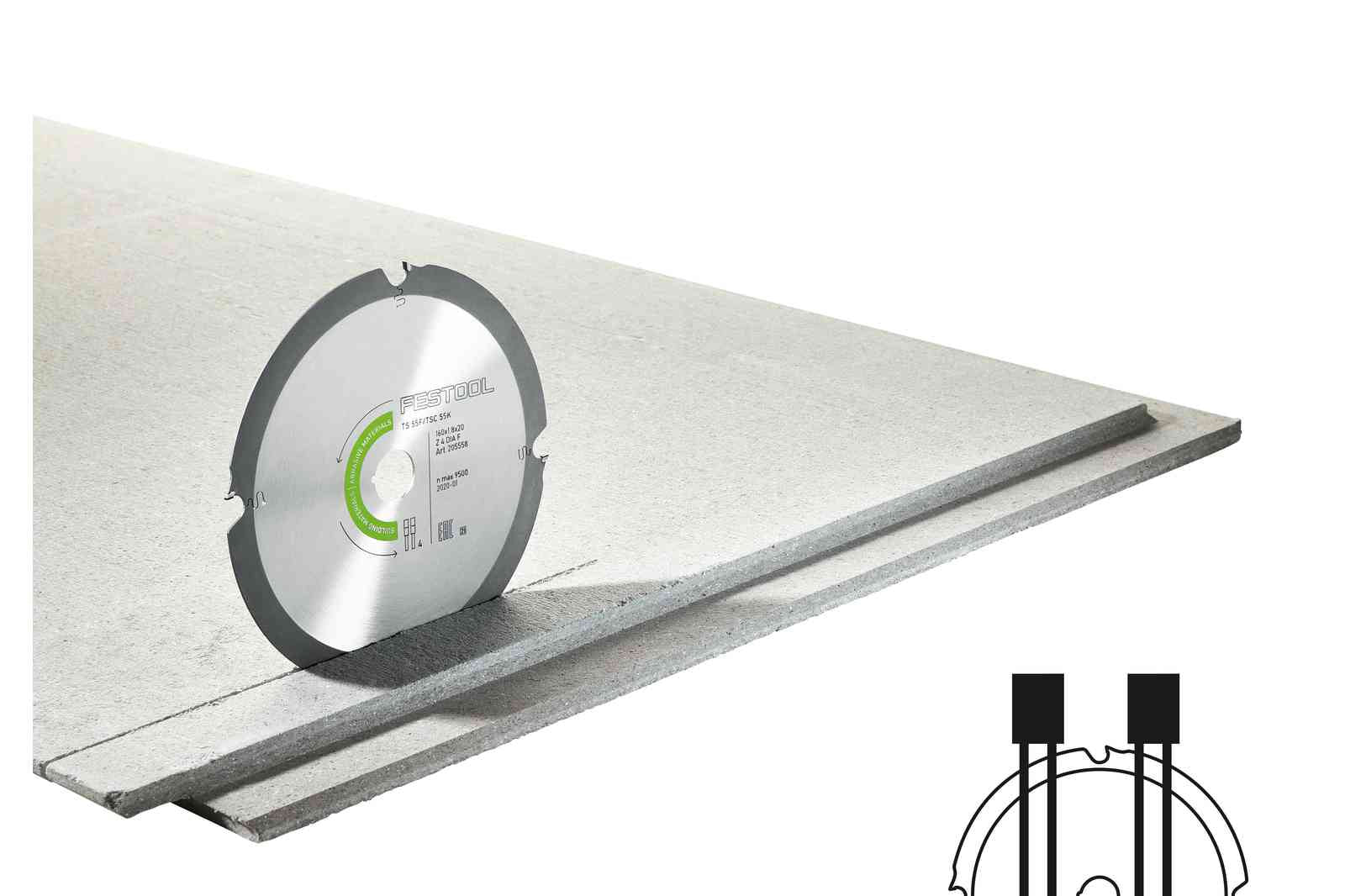 Festool 205775 Diamond Saw Blade 168mm 4-tooth