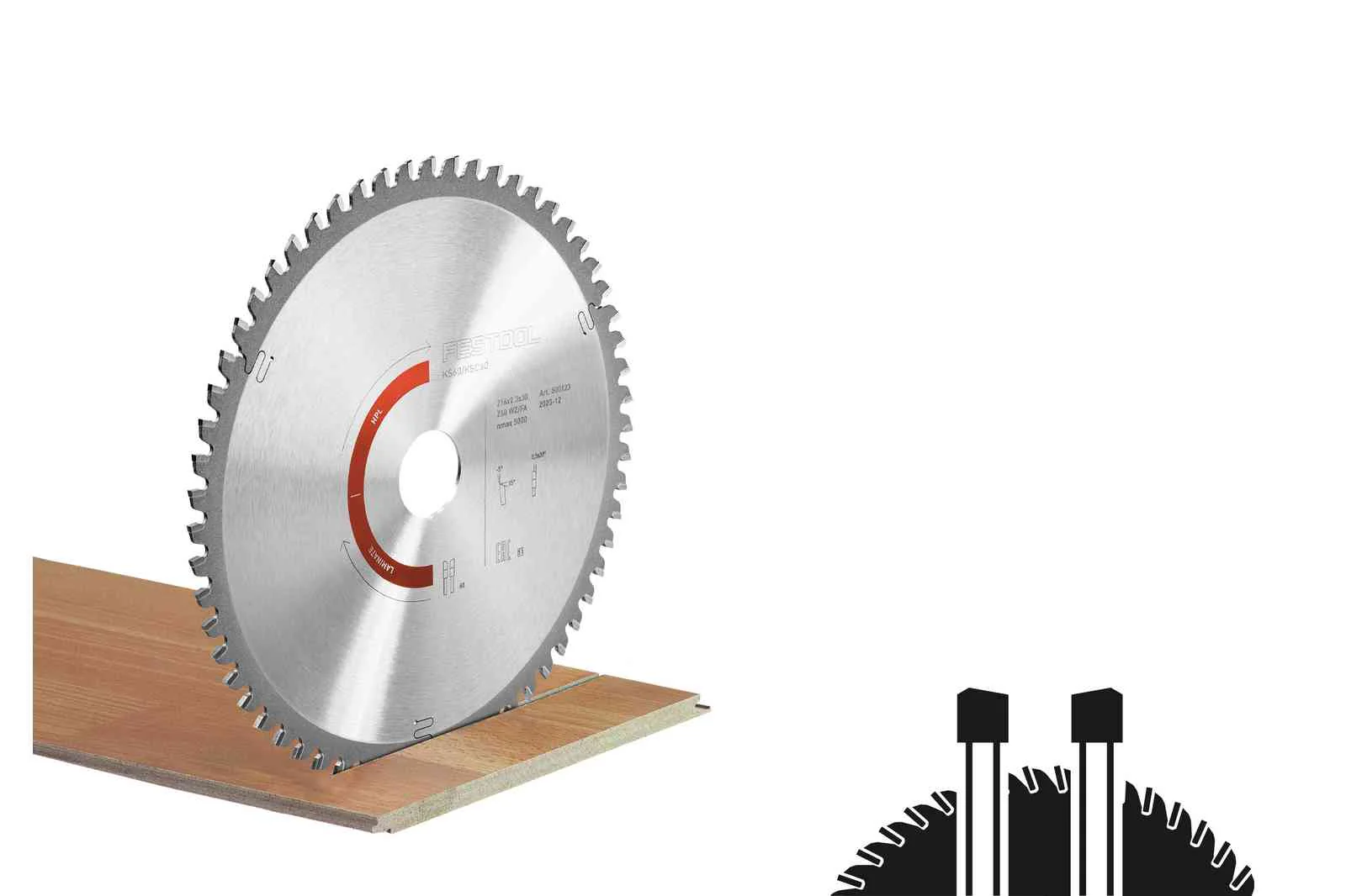 Festool 576930 Laminate/HPL Saw Blade 60-tooth, KSC60