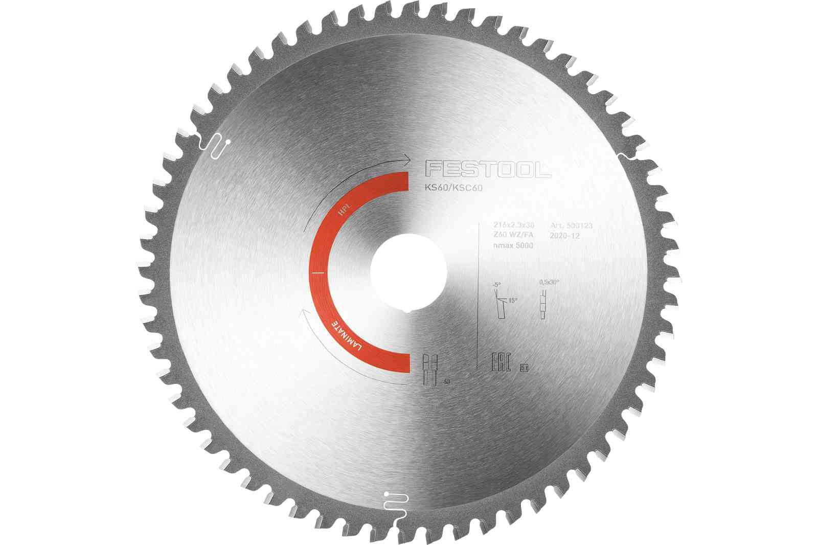 Festool 576930 Laminate/HPL Saw Blade 60-tooth, KSC60 - Image 2